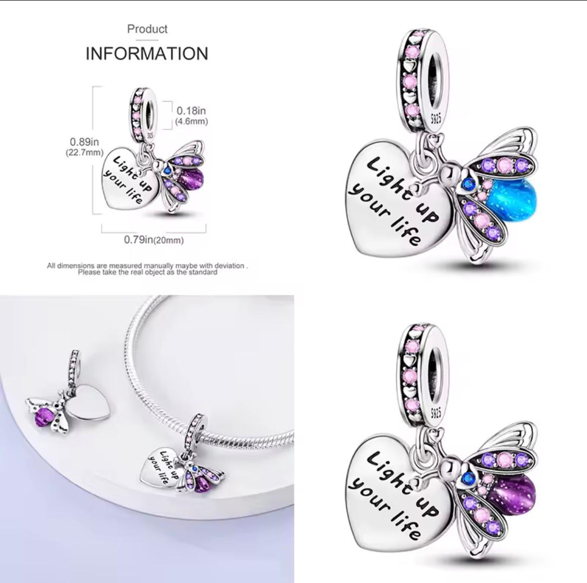 Purple Firefly Charm