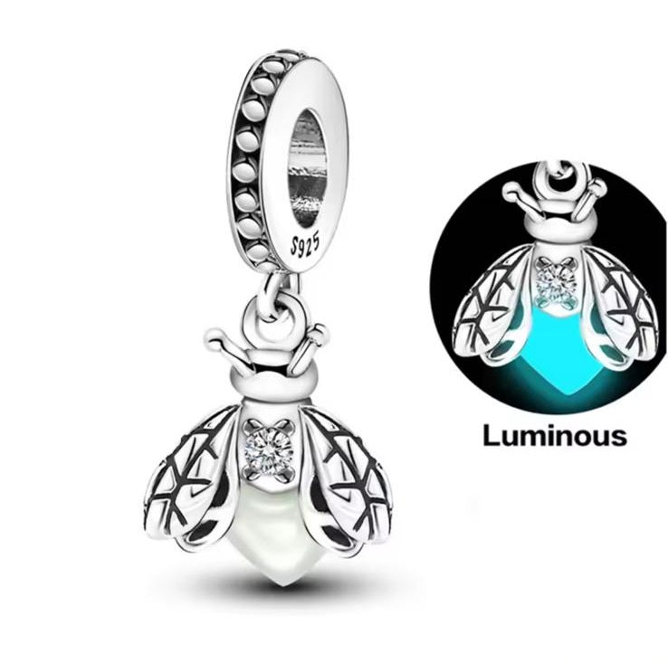 White Firefly Charm