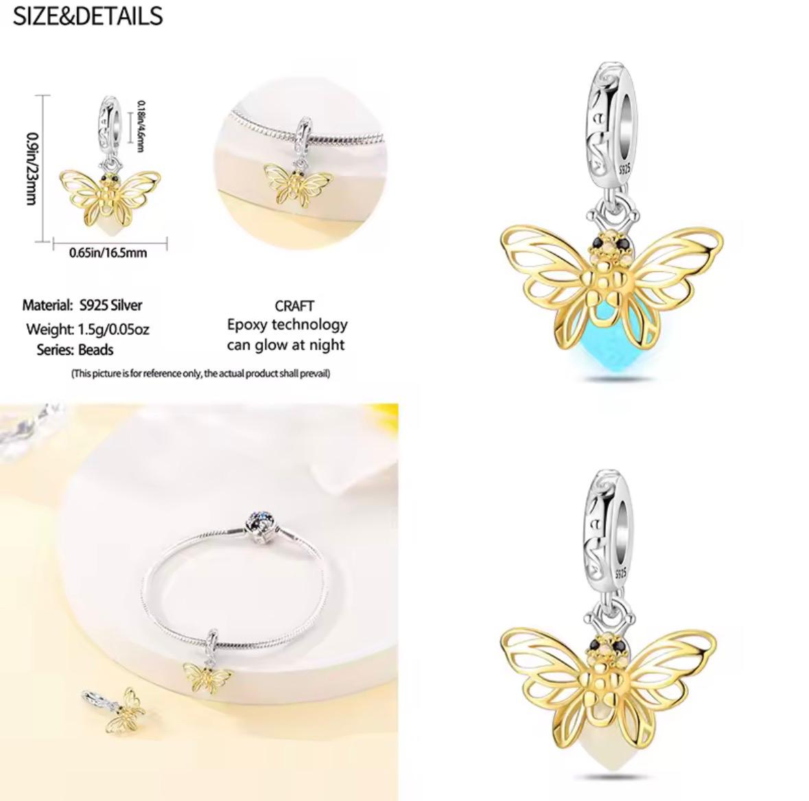 Golden Firefly Charm