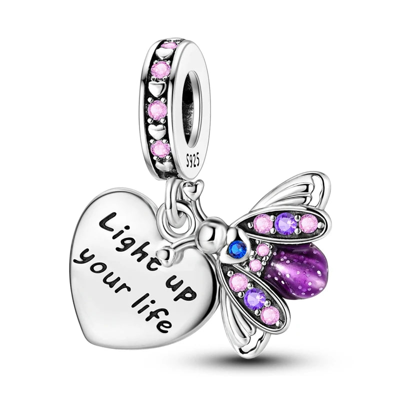 Purple Firefly Charm