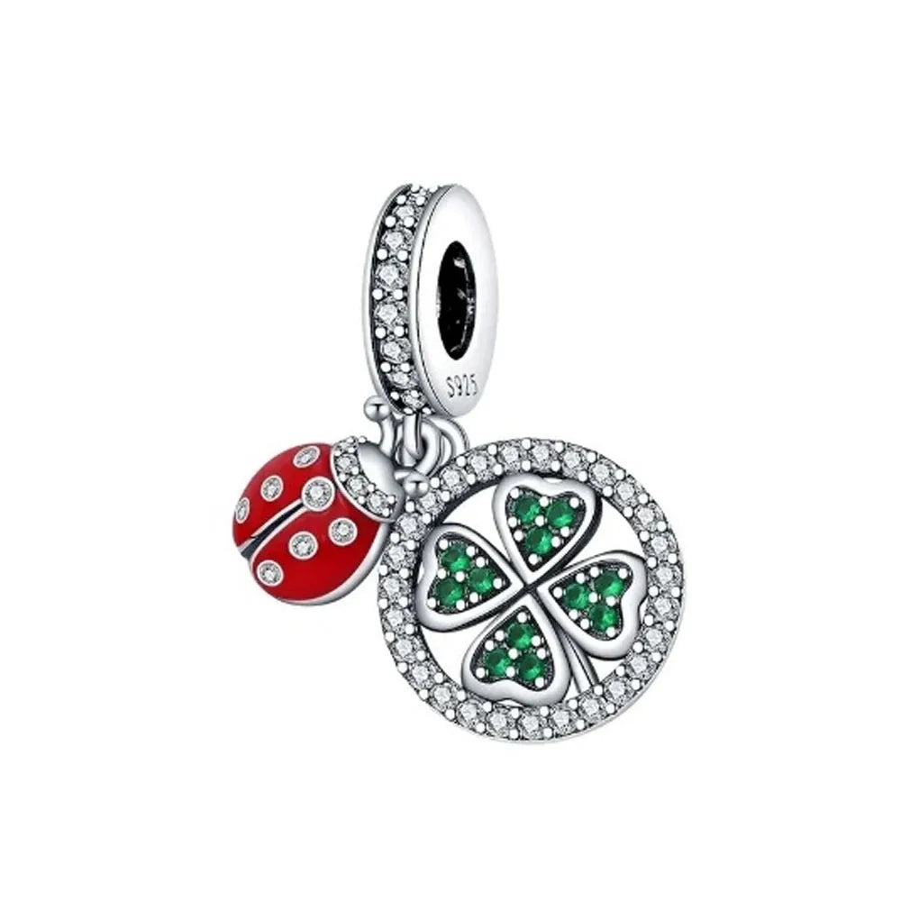 Ladybug with Four-leaf Clover Charm