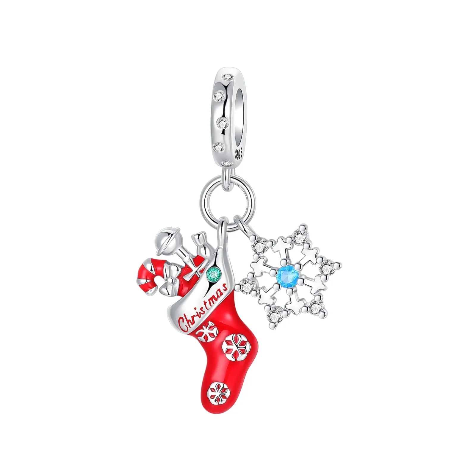 Charm with sock and Snowflake