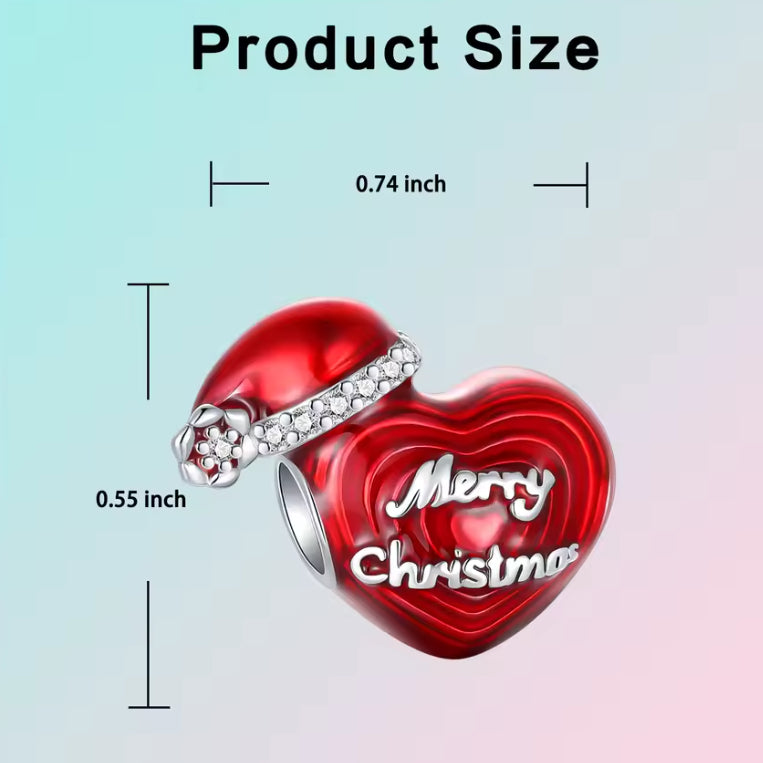 Christmas Heart Charm